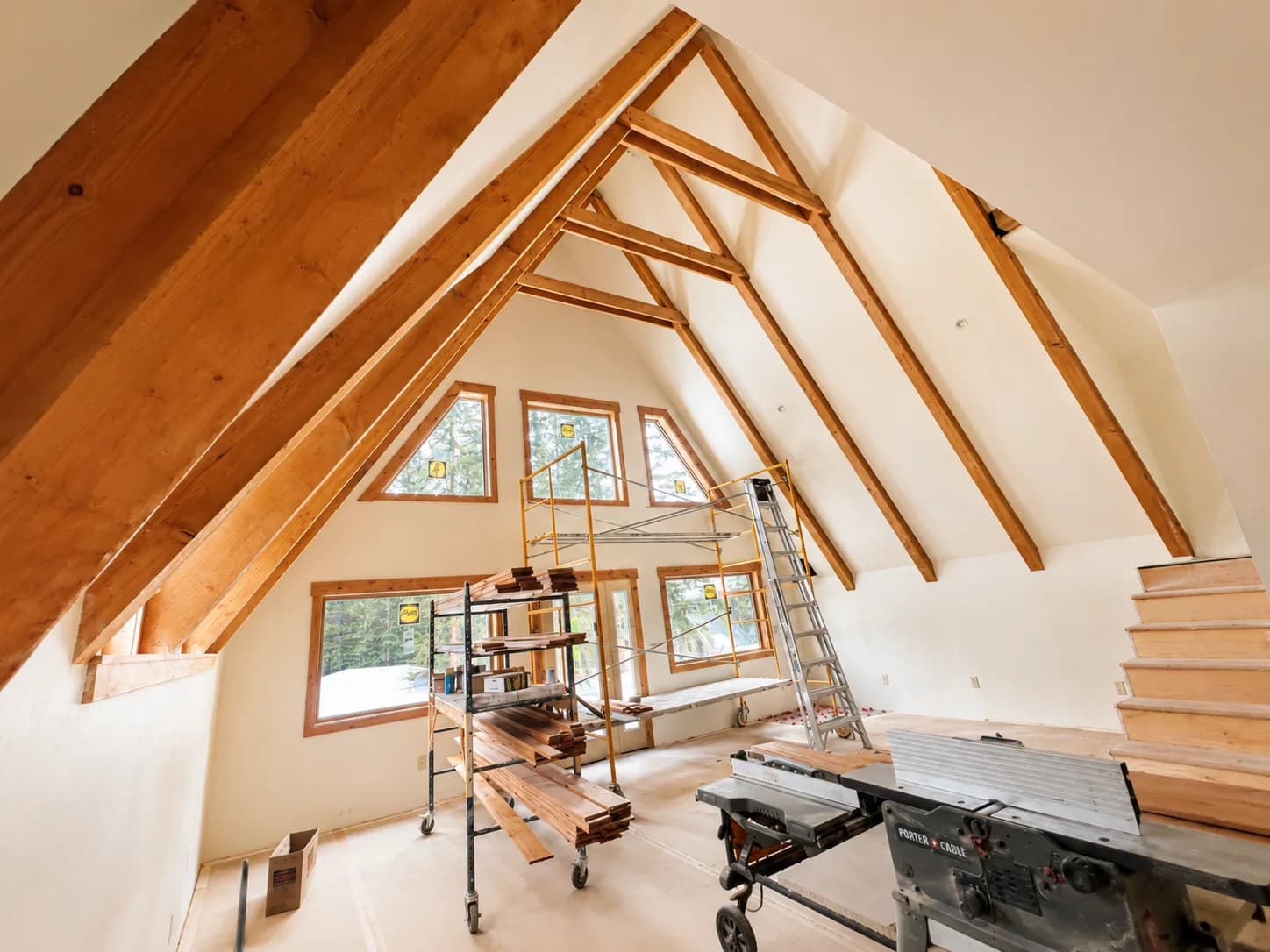A-Frame Interior Beams